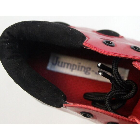 Vtg Jumping Jacks Red Boots 11.5 M Girl Heart to Heart Shiny Chukka Rain Patent - Picture 8 of 10